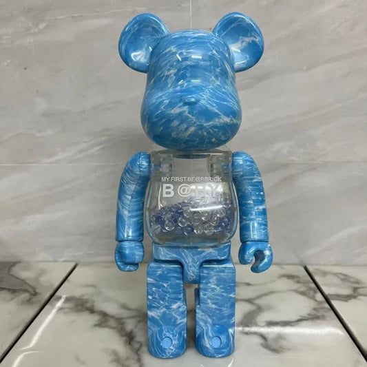 ベアブリック 400% 暴力的なクマのビルディングブロック クマのジョイントリング インターネットセレブのトレンド人形の飾りギフト リビングルームの装飾